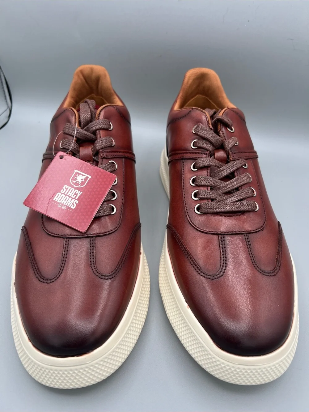Stacy Adams Chestnut Leather Oxfords